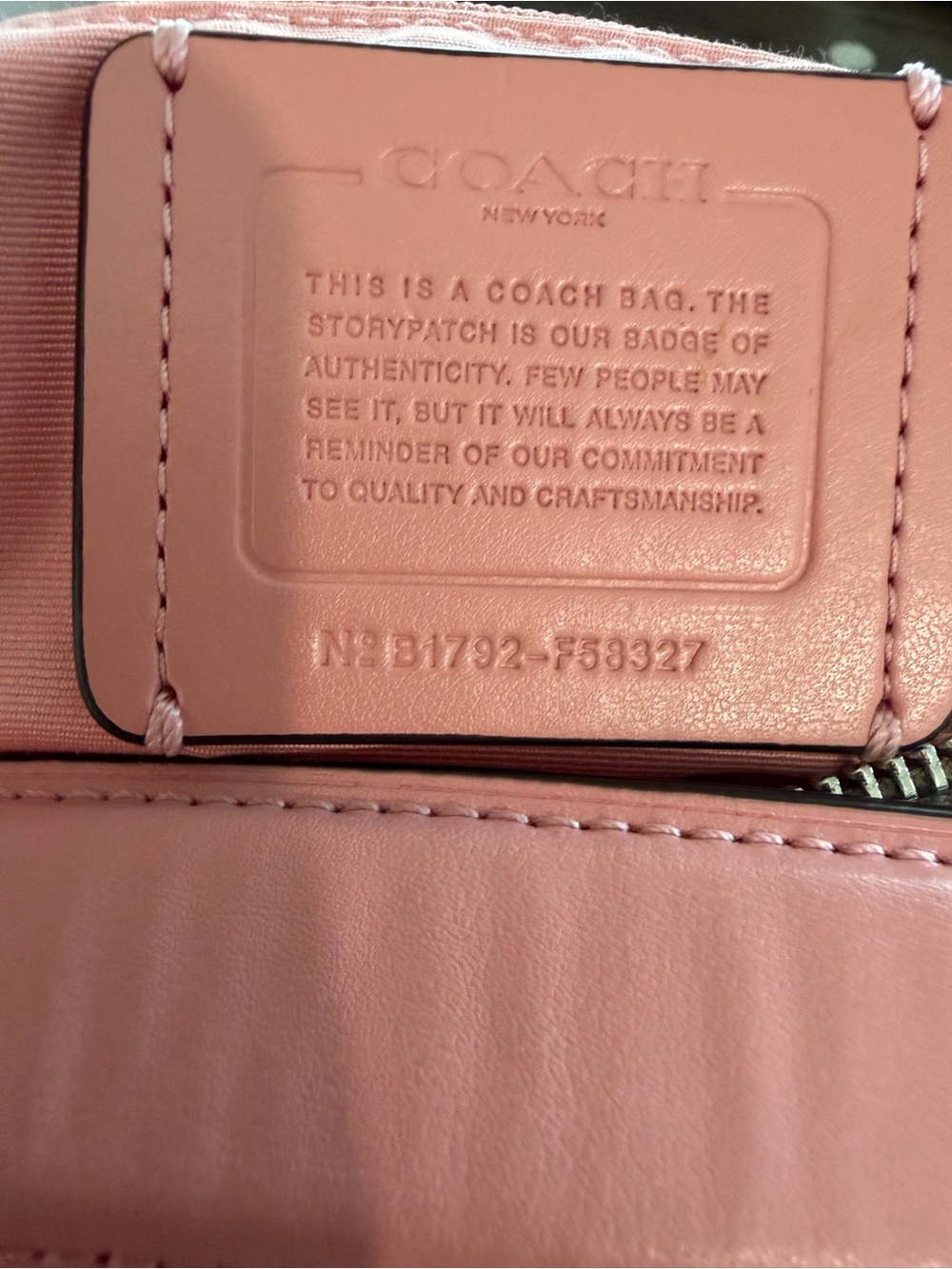Coach Celeste Signature Canvas Hobo Bag with Pink Leather. Style F58327 - Picture 5 of 7